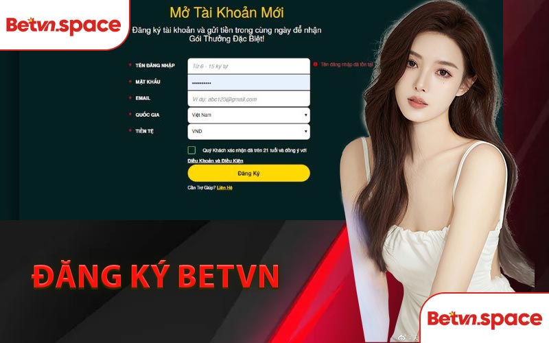 Đăng Ký BETVN – Mở Tài Khoản Siêu Tốc Để Cá Cược #2025